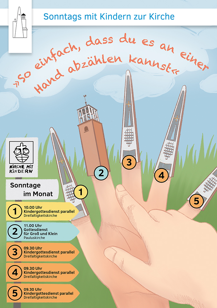 Plakat für Kindergottesdienste in Hamburg-Hamm
